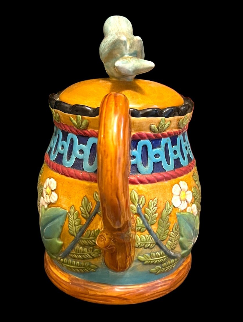 House of Hatten Peggy Fairfax Herrick Teapot Bird And Garden Ceramic