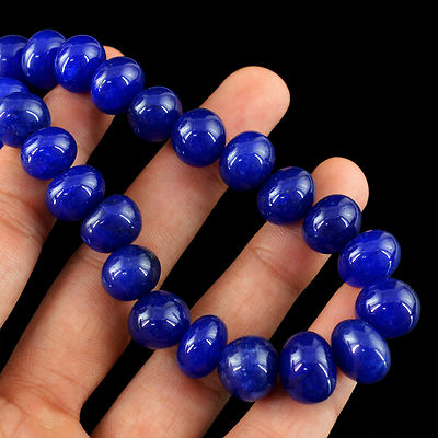 471.00 CTS EARTH MINED 2 LINE ENHANCED SAPPHIRE ROUND BEADS HAND MADE NECKLACE