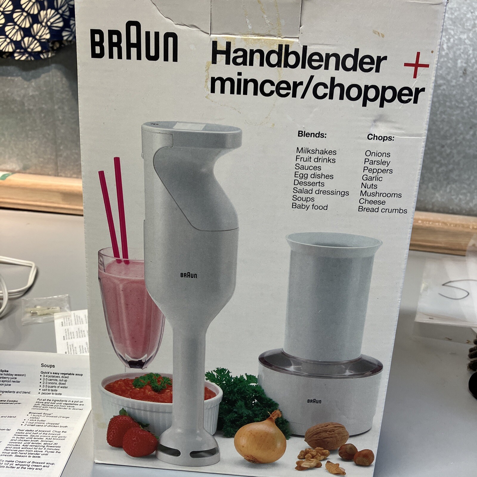 Braun Hand blender Mincer/chopper Model # MR-50  ( No Wall Holder Inc )