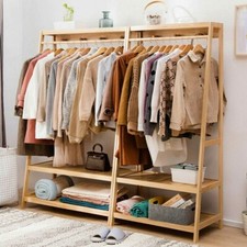 Garderobenständer Schwerlast Kleiderständer Massivholz Garderobe XXL Lagerraum