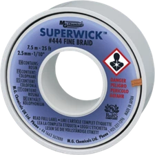 MG Chemicals 444 (#4) 25 Foot Roll 0.100" (2.5mm) Fine Braid Solder Wick