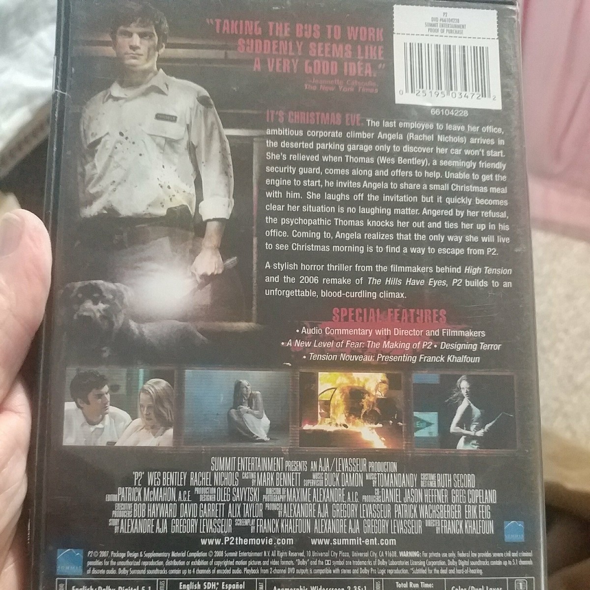 A New Level Of Terror:P2-DVD-Horror-Wes Bentley/Rachel