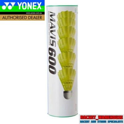 1 X TUBE YONEX MAVIS 600 BADMINTON SHUTTLES SHUTTLECOCKS RED/FAST YELLOW SKIRT