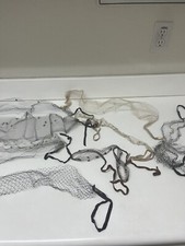 Lot Of 9 Vintage Ladies Veil Hat Netting 6 Black, 1 Brown  2 Beige