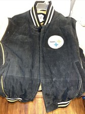 Vintage Pittsburgh Steelers G-III Leather Varsity Jacket Size LG