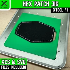 xTool F1 Hexagon Patch Jig, Hat Patch Jig, xTool Fiber Laser Jig, Laser Template
