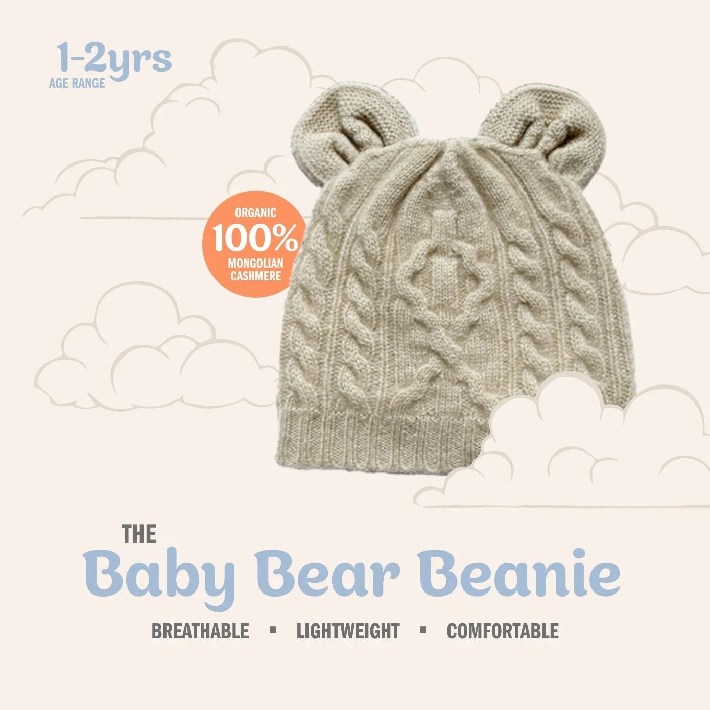 Cashmere Baby Hat Toddler Infant Cub Beanie Mongolian
Opens in a new window or tab