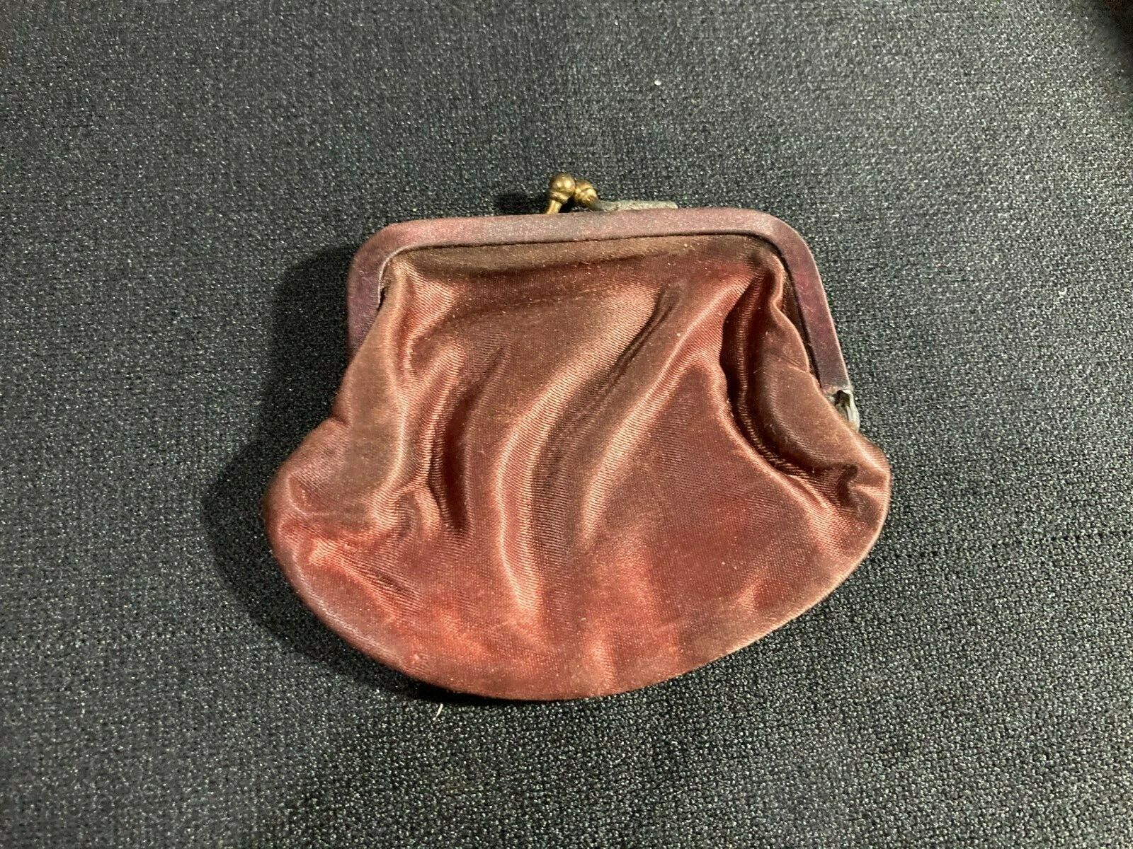 vintage silk clutch evening purse with small case… - image 5