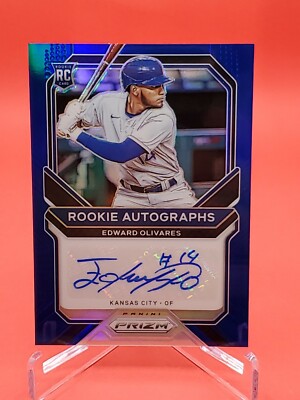 Edward Olivares 2021 Prizm Baseball RC Rookie Autographs Auto Blue Prizm 105/149