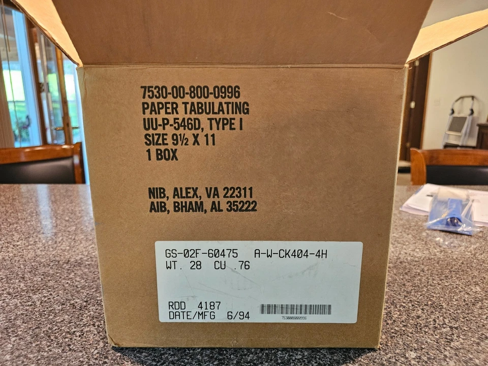 1300 Sheets Continuous Feed Computer Print Out Paper 9.5 X 11 Dot Matrix Printer - Image 2 of 4