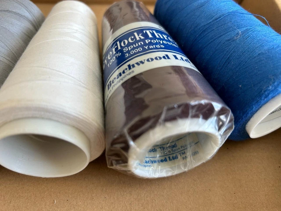 LOT 5 cones spools overlock thread many colors sewing Beachwood LTD - Image 2 of 2