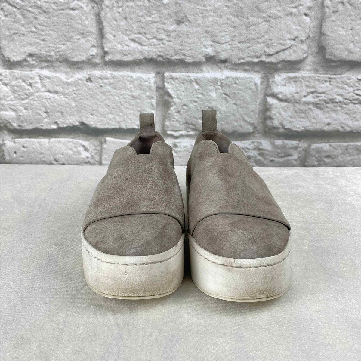 Vince Wallace Grey Suede Slip-on Platform Sneakers | eBay display picture 1