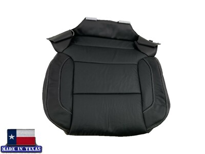 Driver Bottom Black LEATHER 2018 2019 Seat Cover For Chevy Silverado 1500 2500