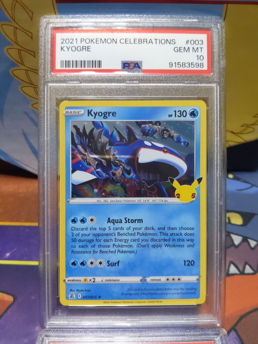 Kyogre PSA 10 Gem Mint Holo Pokemon TCG 25th Celebrations Kyogre PSA 10 Gem Mint Holo Pokemon TCG 25th Celebrations
