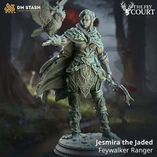 Tabletop Elf Miniature Jesmira 32mm 75mm DM S...