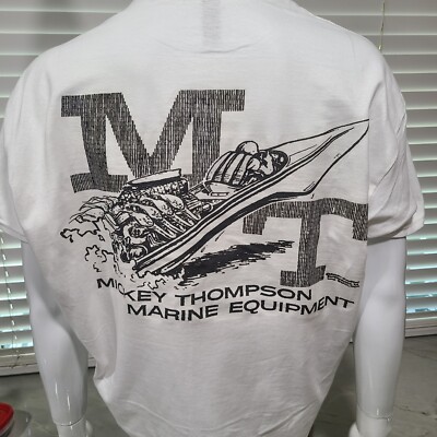 Vintage DRAG BOAT Race T-shirt Mickey Thompson Marine Equipment