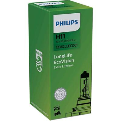 Philips H11 LongerLife ECOVision 12V 55W Sockel PGj19-2 1325780
