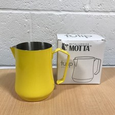 Motta Tulip 50cl Yellow Milk Froth Pitcher Jug Stainless - Made In Italy (4250)