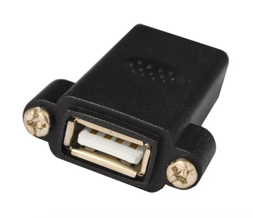 USB A 2.0 Screw Mounted Socket Extension Adapter | Female to Female - Picture 5 of 7
