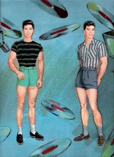 VINTAGE UNCUT 1959 RICKY NELSON PAPER DOLLS~NOSTALGIC/RARE~#1 TOP REPRODUCTION