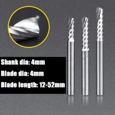 4mm Solid Carbide Single Flute Spiral Router Bit End Mill CNC Cutter MDF Acrylic