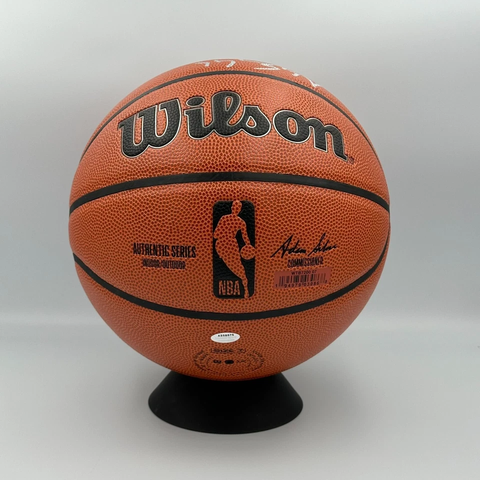 Baloncesto Wilson firmado por Alex en inglés con inscripciones de estadísticas de carrera (Schwartz) Foto 4 de 4