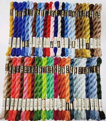 50 DMC #3 Perle Pearl Embroidery Floss Lot of 50 Different 783 to 934