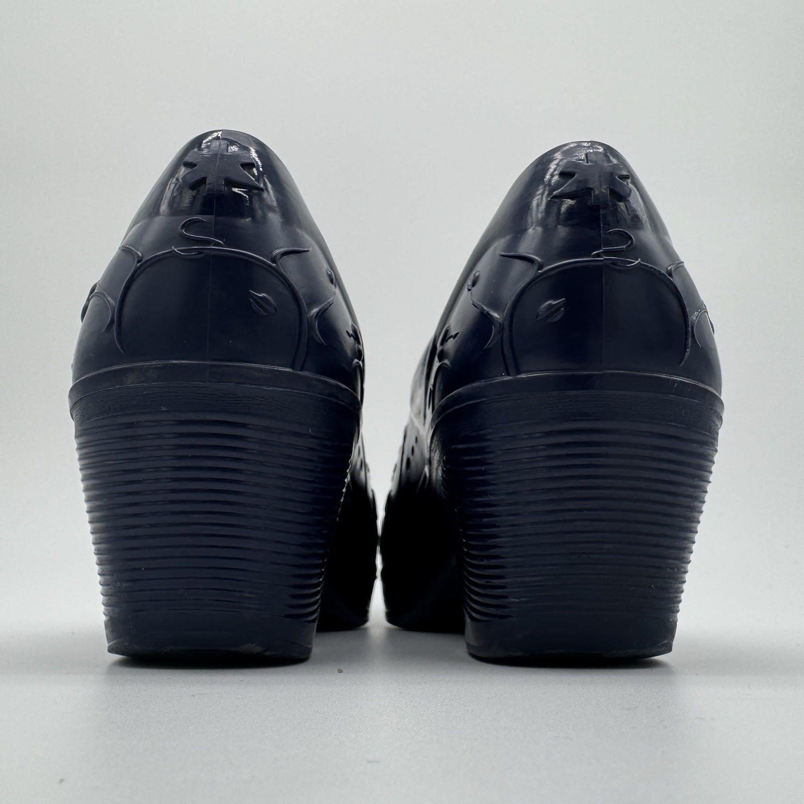 Dansko Pixie Blue Floral Molded Rubber $140 Clog … - image 5