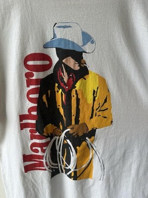 Vintage Marlboro Cowboy T-Shirt Original Single Stitch Size XL USA