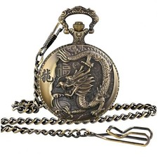 Pocket Watch Pattern Vintage Quartz Pocket Watches with Chain CF1229.