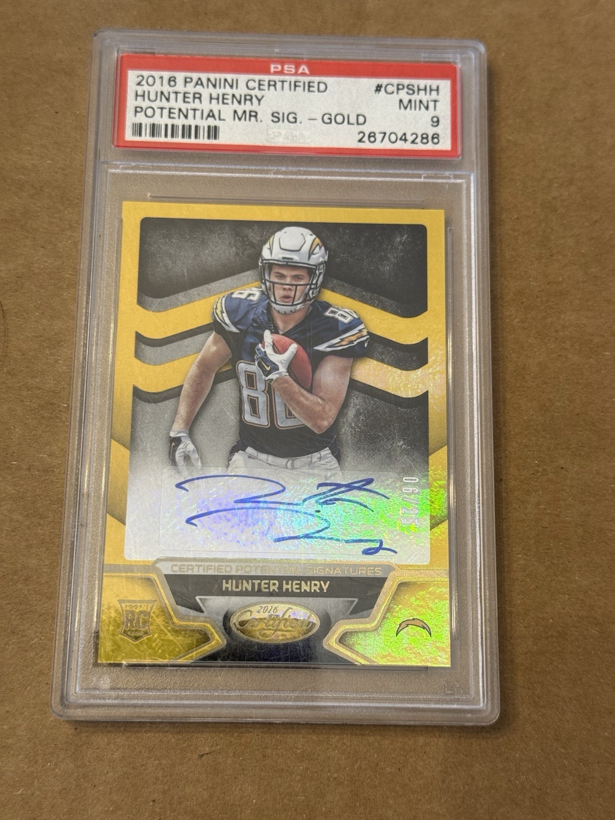 Hunter Henry Panini Certified Potential Mirror Signatures #CPSHH Gold