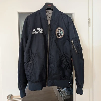 Alpha Jacke Nasa Apollo Blau Herren Größe L - Bild 1 von 4