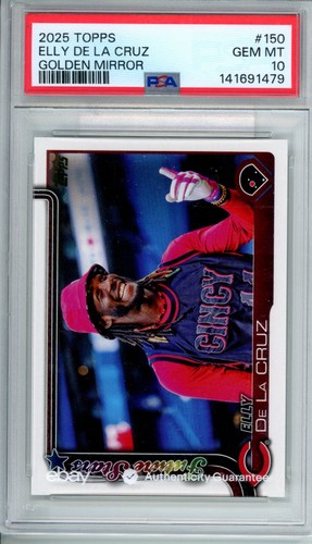 2025 Topps Elly De La Cruz #150 Golden Mirror Future Star PSA 10 