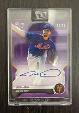 Jacob deGrom 2021 Topps Now MLB Opening Day Purple Autograph Auto /25 Mets