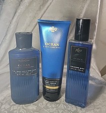 Bath  Body Works NEW MEN'S SHOP  OCEAN 3PC GIFT SET Wash, Body Cream  Mist