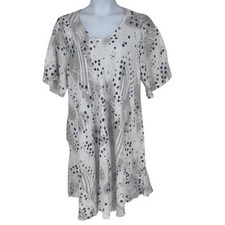 Ornella Paris Linen Polka Dot Dress XXL Italy