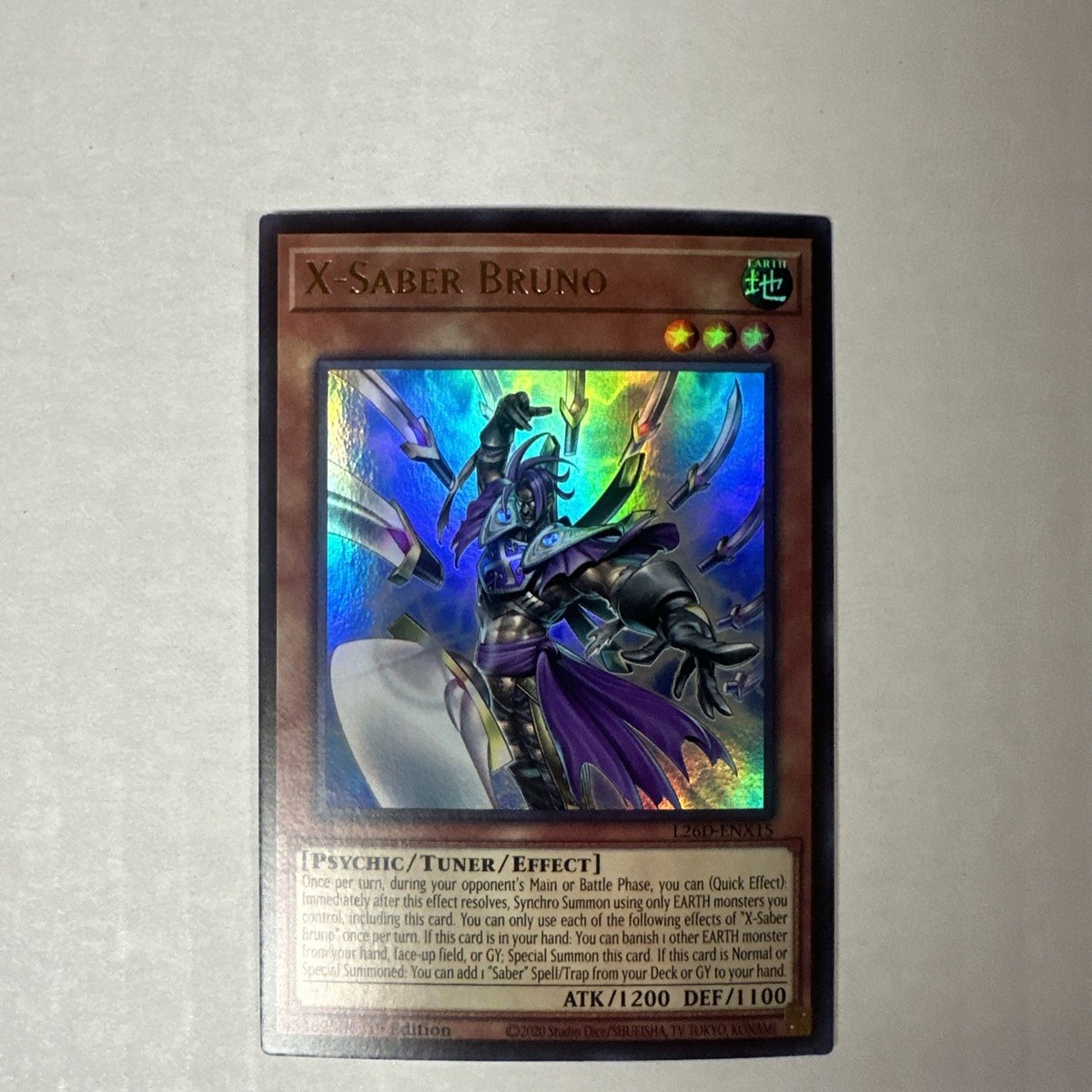 召喚剣 BOMBOM LIMITED LV6 X-Saber Bruno (Ultra Rare) Ultra Rare L26D-ENX15 NM Legendary