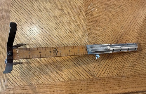 David Traum Hem Gauge Skirt Marker Adjustable Sewing Tool USA Tailor Vintage