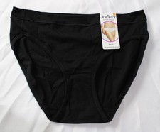 Jockey Women's Soft Breathable Cotton Stretch Hipster DH3 Black Large NWT
