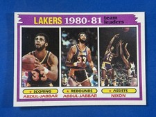 1981-82 Topps #55 Kareem Abdul-Jabbar / Norm Nixon Los Angeles Lakers NM