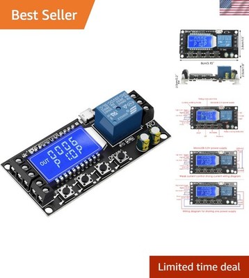 Automatic Timer Relay DC 6-30V with Adjustable Settings & Independent Parameters