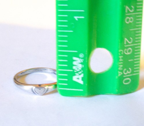 James Avery Child's Cherished Heart Ring Size 4.75 Sterling Silver - Picture 4 of 6