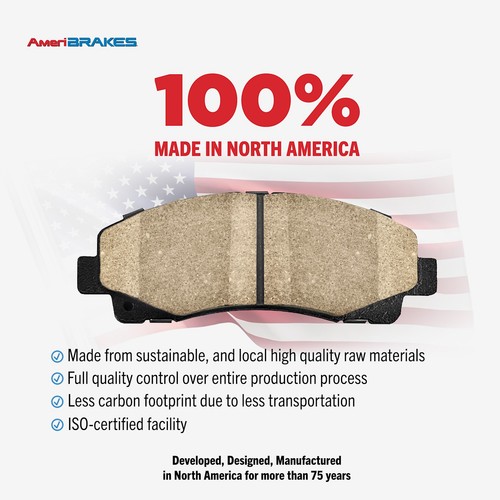 AmeriBRAKES KNW-100130 4-Wheel Set Brake Pad Sets Front & Rear for 750 BMW 750i - Picture 3 of 8