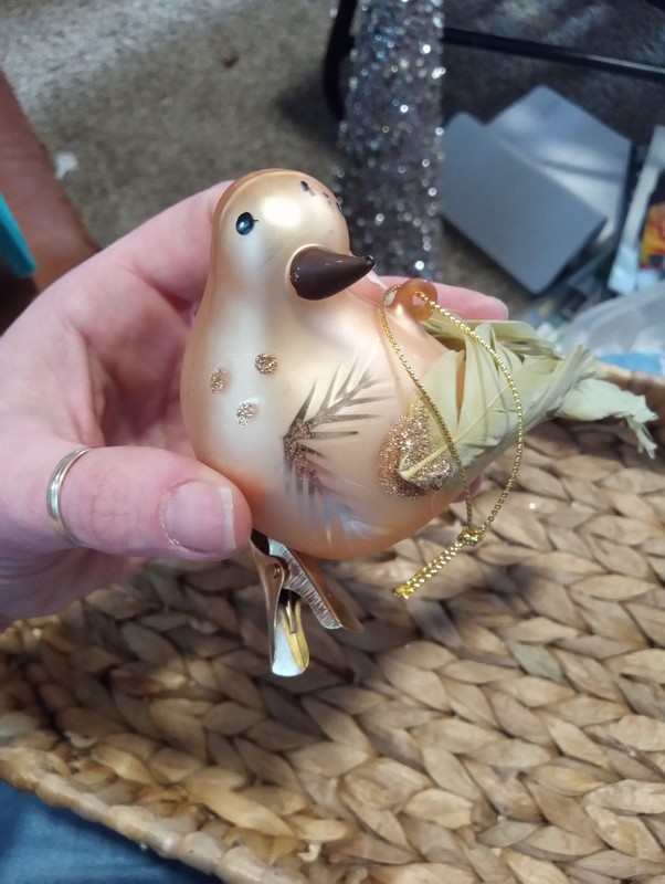 Christmas Ornament Vintage dove blown glass ornament