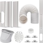 Portable AC Window Vent Kit 5.9‘’ Diameter with Exhaust Hose 59‘’L, White