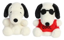 Aurora Peanuts Palm Pal Plush Bundle, Snoopy and Joe Cool