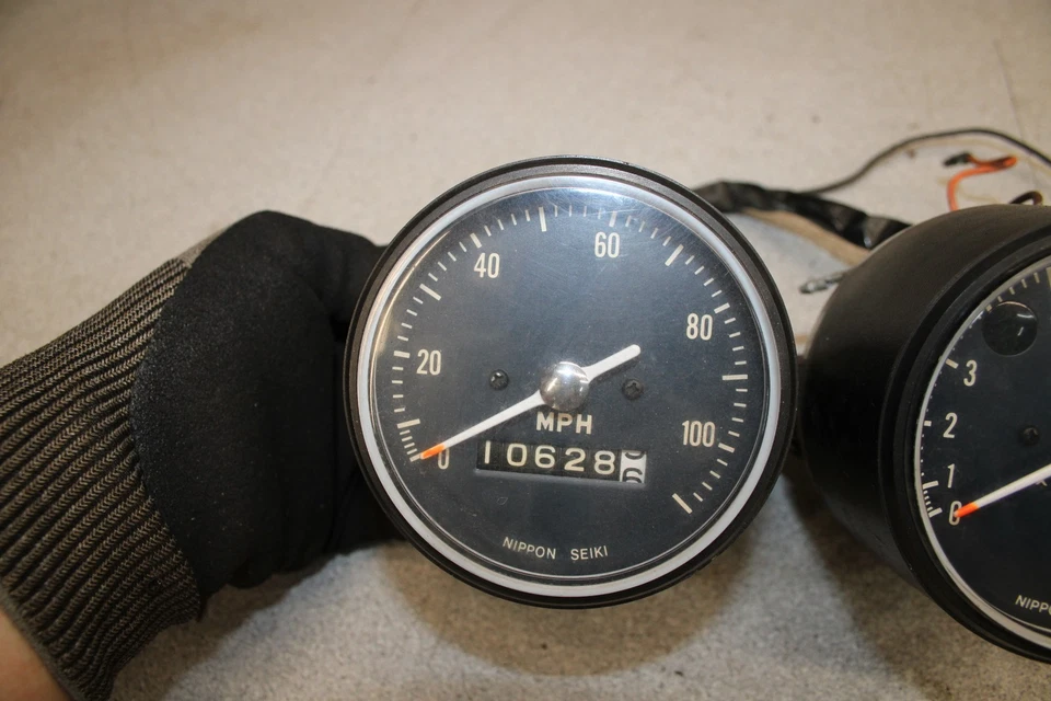 Honda CL350 1969 Scrambler medidores velocímetro V12-2473. ABP Foto 3 de 4