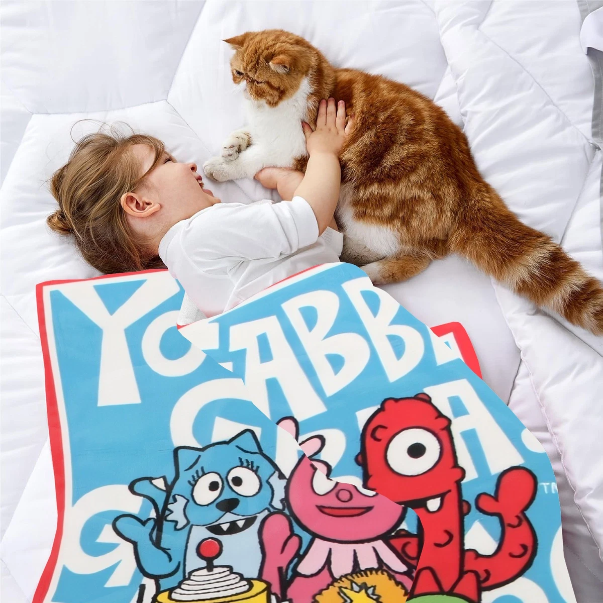 Yo Gabba Gabba Velvet Feel Flannel Throw Blanket Lightweight for Bed Sofa Trip