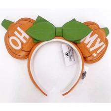 Disney- Parks OH MY Halloween Loungefly Pumpkin Minnie Mouse Ears Headband Gifts