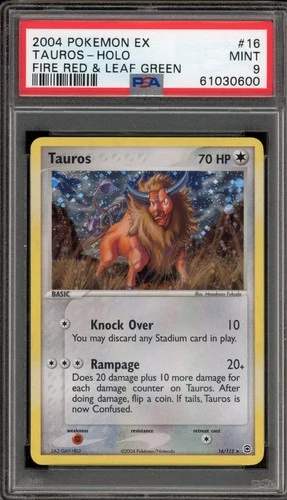 Pokemon Tauros EX Fire Red & Leaf Green Holo Rare #16 PSA 9 Mint